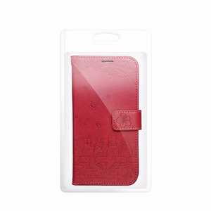 MEZZO Book Dėklas IPHONE 17 katės raudonas