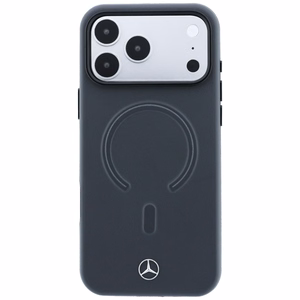 Mercedes Leather 3D MagSafe dėklas, skirtas iPhone 18 Pro / 17 Pro, antracito spalvos