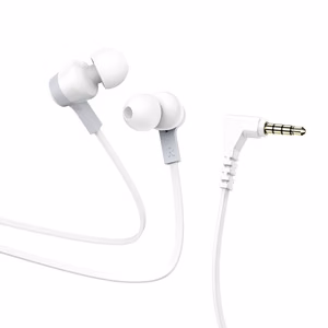 HOCO laidinės ausinės Jack 3,5 mm su mikrofonu M86 baltos