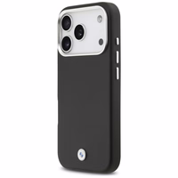 BMW Sign visiškai dengiantis metalinis magnetinis dėklas telefonui iPhone 17 Pro - juodas