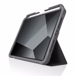 STM Dux Plus sustiprintas dėklas su Apple Pencil laikikliu, skirtas iPad mini (A17 Pro, 2024) / iPad mini 6 (2021), MIL-STD-810H, juodas