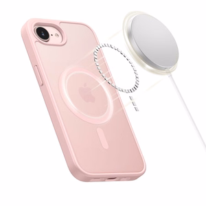 Tech-Protect BasicMag MagSafe dėklas iPhone 16e / 17e matinis švelniai rožinis