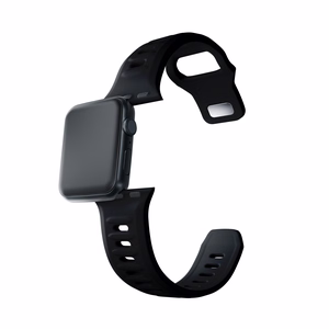 38/40/41/42 mm Black (small) - 3mk Silicone Watch Strap for Apple