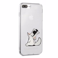 Karl Lagerfeld Choupette Fun dėklas telefonui iPhone 7 / 8 Plus - permatomas