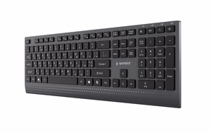 Gembird KB-MCH-06-CYRL Slim wired multimedia keyboard with Type-C adapter, Cyrillic layout, black