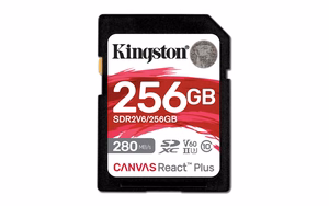 Kingston Technology Canvas React Plus 256 GB SDXC UHS-II Klasės 10