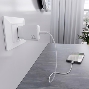 Puro PROLITE 30W sieninis įkroviklis USB-C - baltas