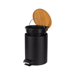 Bathroom waste bin, 3 L, black