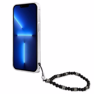 Guess GUHCP13LKPSBK iPhone 13 Pro / 13 6.1" skaidrus kietas dėklas Black Pearl