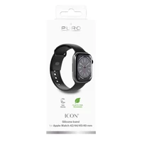 Puro Icon silikoninis dirželis Apple Watch 42/44/45/49 mm - juodas (2 vnt.)