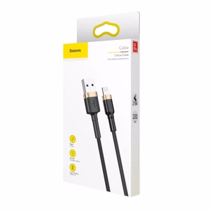USB Laidas Baseus Cafule juodas / auksinis Lightning 100cm