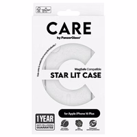 CARE by PanzerGlass Flagship Star Lit dėklas telefonui iPhone 16 Plus 6.7" baltas Magnetinis 1343