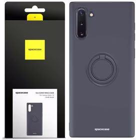 Spacecase Silikoninis dėklas su žiedu Galaxy Note 10 juodas