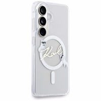 Karl Lagerfeld IML KC Script MagSafe Dėklas for Samsung Galaxy S26 Plus - skaidrus