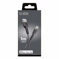 SBS TECABLEUSBIP589K USB-A - Lightning kabelis 1 m MFi sertifikuotas - juodas