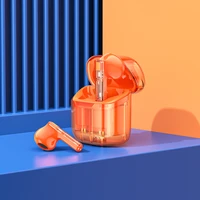 Borofone TWS Bluetooth ausinės BW23 Crystal Bean skaidrus leidimas oranžinės