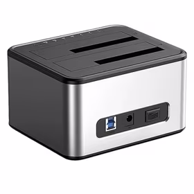 Dviejų diskų Docking Station, 2.5"/3.5" SSD/HDD, USB-B