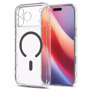 Spigen Ultra Hybrid MagSafe dėklas iPhone 18 Pro / 17 Pro, skaidrus grafitinis