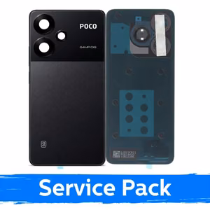 Galinis dangtelis skirtas Xiaomi Poco M6 4G / Black / (Service Pack)