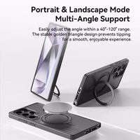 Rock Sukiojamas stovas Soft Touch Series Magnetinis skirtas Samsung Galaxy S25 juodas