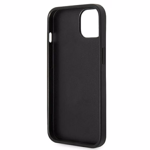 Karl Lagerfeld Saffiano Karl's Head Patch dėklas telefonui iPhone 14 Plus - sidabrinis