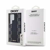 DKNY Odinis langeliais raštuotas magnetinis dėklas Samsung Galaxy S24 Ultra - juodas