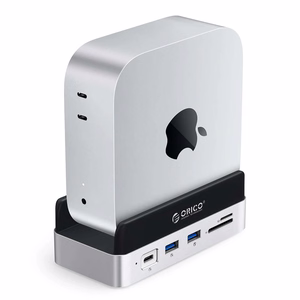 "Orico MiniDock 10-in-1" doko stotis su SSD kietojo disko įkrova - sidabrinė