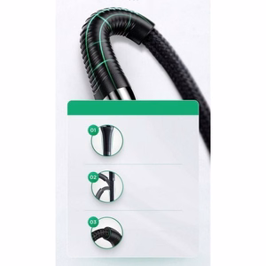 USB laidas Joryoom S-1224K2 juodas Type-C / Lightning 120cm (iki 20W)
