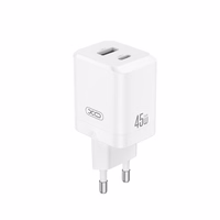 XO wall įkroviklis CE36 PD 45W 1x USB-C 1x USB baltas