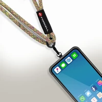 FORCELL F-DESIGN S10X165 kryžminė telefono virvelė su reguliuojamu ilgiu (maks. 82,5cm kilpoje) žalia rožinė violetinė