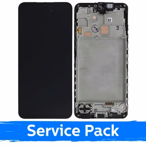 LCD ekranas suderinamas su Samsung A166 A16 5G juodas su rėmeliu (Service Pack)