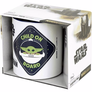 Star Wars The Mandalorian Baby Yoda keraminis puodelis dovanų dėžutėje, 300 ml