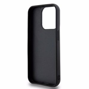 DKNY 3D Guminis dėklas su pasikartojančiu raštu iPhone 15 Pro Max - juodas
