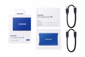 Samsung T7 Išorinis SSD Diskas 1TB USB 3.2 Skaitymas 1050 MB/s Rašymas 1000 MB/s
