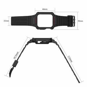 Protect Strap Band for Apple Watch 38/40/41mm Armored Case Strap - Black
