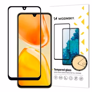 Закаленное стекло Wozinsky Full Glue на весь экран с рамкой для Vivo X80 Lite / V25, черное (совместимо с чехлом)