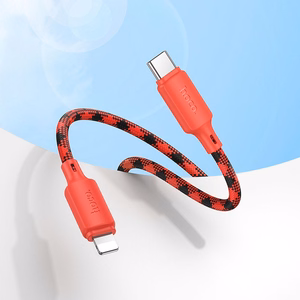 Kabelis (m) USB-C į Lightning Hoco PD 27W 1 m X116 - gradientinis raudonas