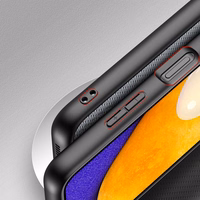 Dux Ducis Fino dėklas telefonui padengtas nailono medžiaga Samsung Galaxy A03s pilkas