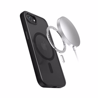 Crong Hybrid Frost MAG Cover - iPhone 17e / 16e MagSafe dėklas (juodas)