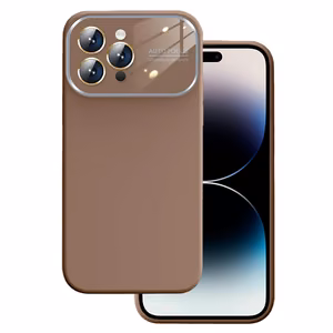 Minkštas silikoninis dėklas objektyvui Iphone 15 Plus ruda