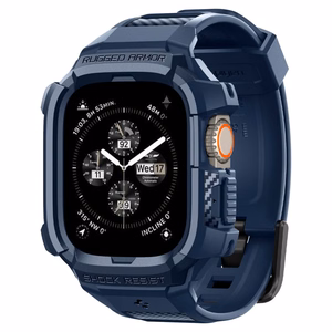 Spigen Rugged Armor Pro dėklas Apple Watch Ultra 1 / 2 (49mm) - jūrinė mėlyna