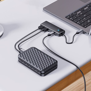 Orico PAPW4A-C3 USB-A Hub prijungimo stotelė 4x USB-A 3.0 - juoda