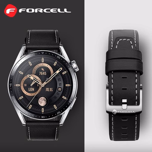FORCELL F-DESIGN FS21 ekologiškos odos dirželis SAMSUNG laikrodžiui 20 mm juodas