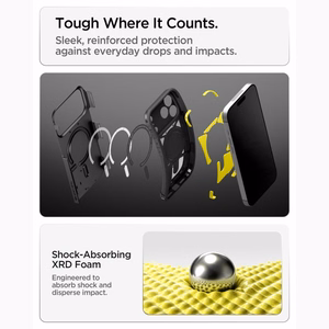 Spigen Tough Armor dėklas, skirtas iPhone 18 Pro Max / 17 Pro Max – spalva: juoda
