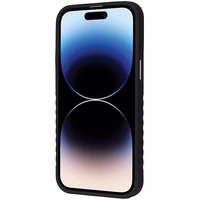 Audi Natūralios odos dėklas su MagSafe iPhone 14 Pro - juodas ir raudonas