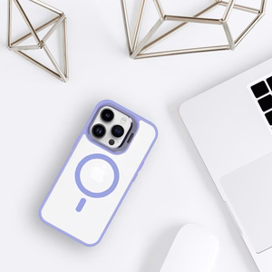 Tel Protect Magnetinis dėklas telefonui su stovu Iphone 14 Pro Max šviesiai violetinė