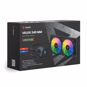 SAVIO VELOX 240 mm procesoriaus skystojo aušintuvo sistema su ARGB