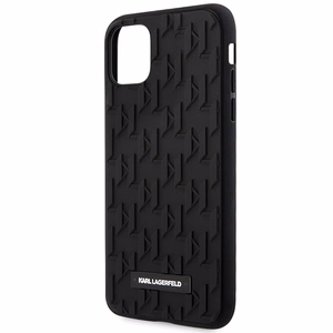 Karl Lagerfeld KLHCN61RUPKLPK 3D Monogram dėklas, skirtas iPhone 11 / XR 6.1", juodas