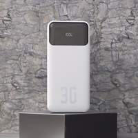 Dudao K15Max 30000mAh PD 22.5W Powerbank with USB-C and Lightning Cables - baltas