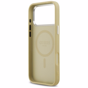 Guess Glitter Triangle Logo MagSafe чехол iPhone 17 Pro Max золотой